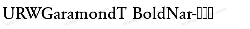 URWGaramondT BoldNar字体转换